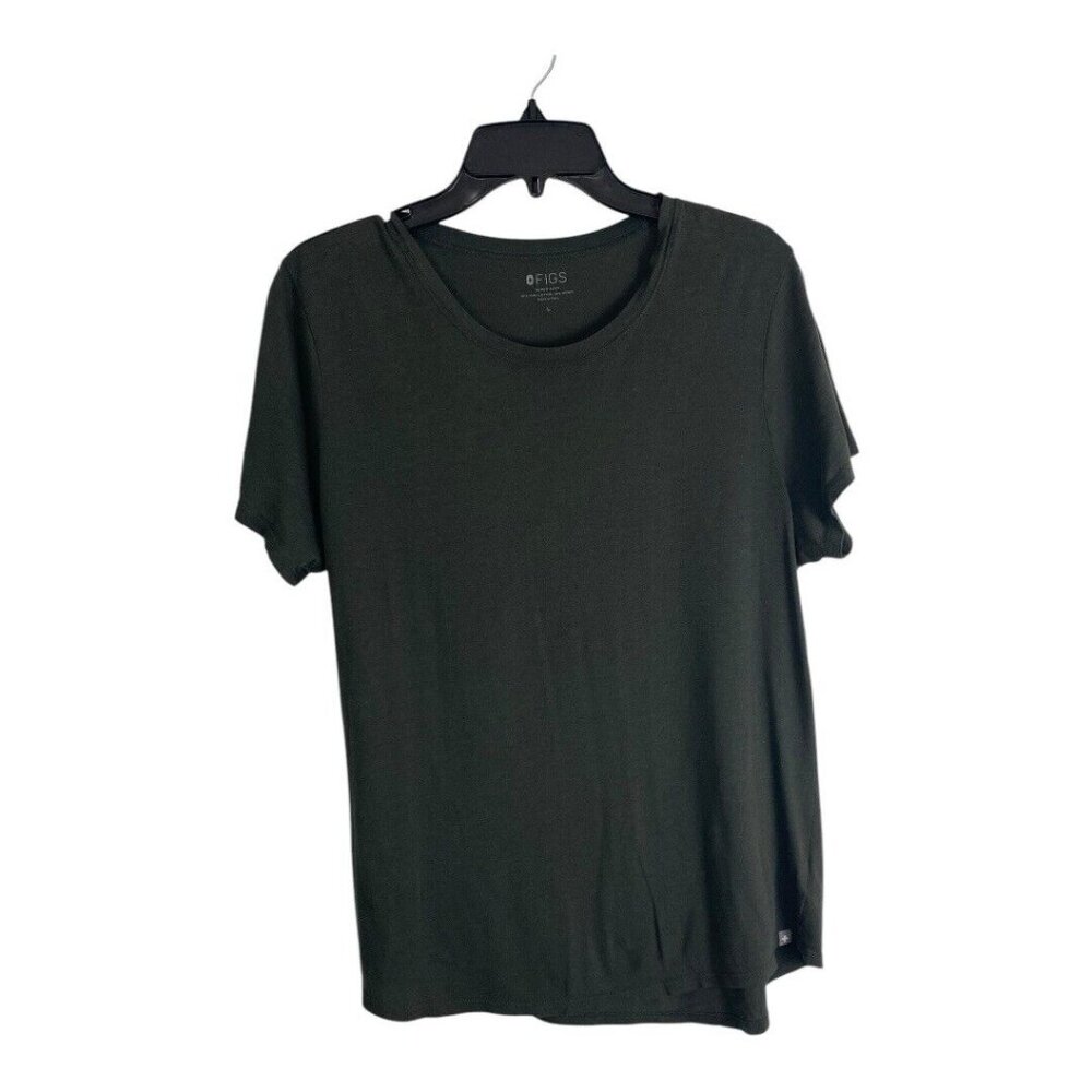 Figs Womens Tee Shirt Adult Size Large Gray Short Sleeve Stretch Medical po 1317